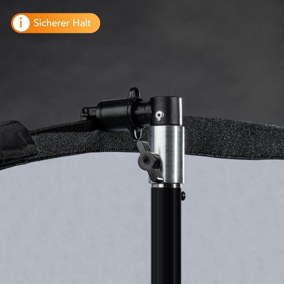 Thumbnail - Walimex pro pro 23111 Halter Faltreflektor, Lampenstativ, Schwarz, Silber