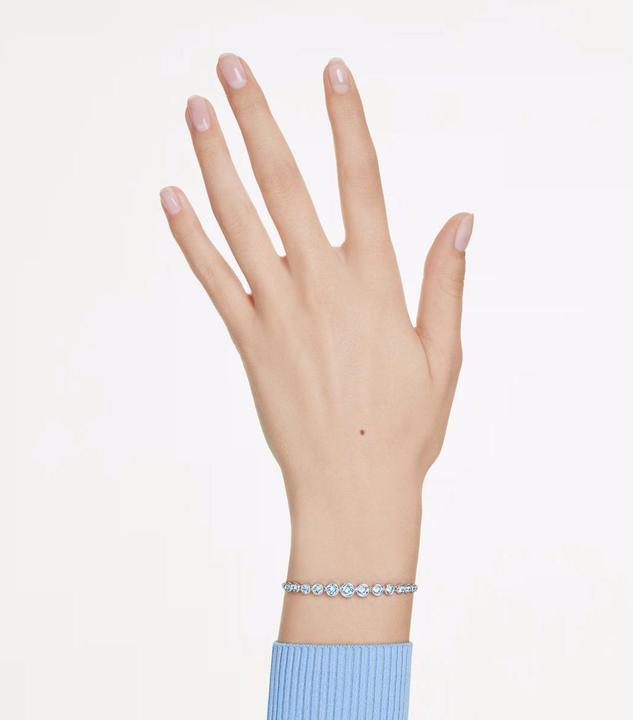 Immagine prodotto Swarovski Imber Tennis Armband Gemischte Rundschliffe Blau (24 cm, Metallo Swarovski)
