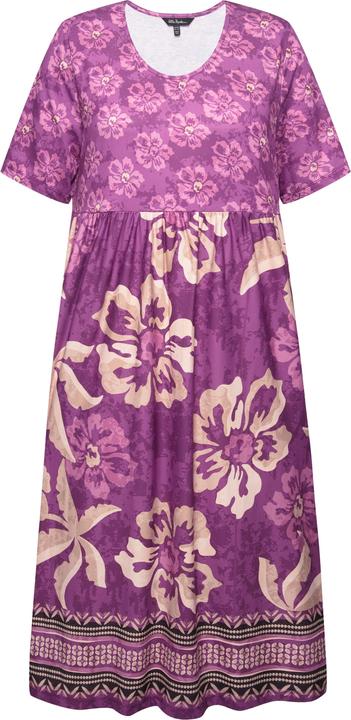 Produktbild Ulla Popken Jerseykleid, A-Linie, floraler Mustermix (68)