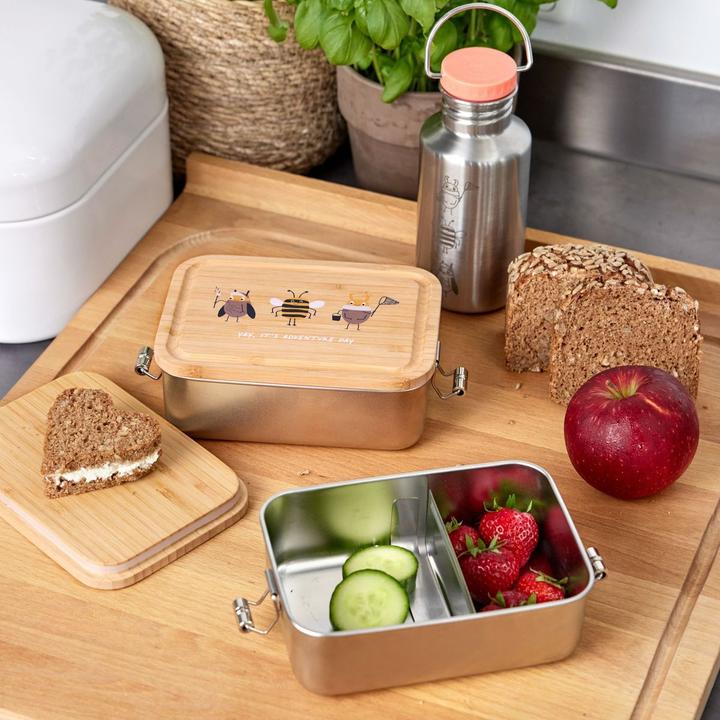 Actual product image Lässig Lunch Box Stainless Steel Bamboo Nature