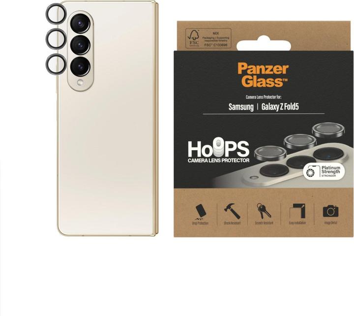 Produktbild PanzerGlass Hoops Camera Lens Protector Samsung Galaxy Z Fold 5 (1 Stk., Samsung Galaxy Z Fold5)