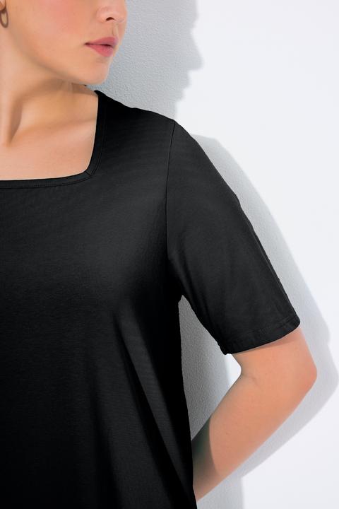 Actual product image Ulla Popken Essential Square Neck Stretch Tee (62)