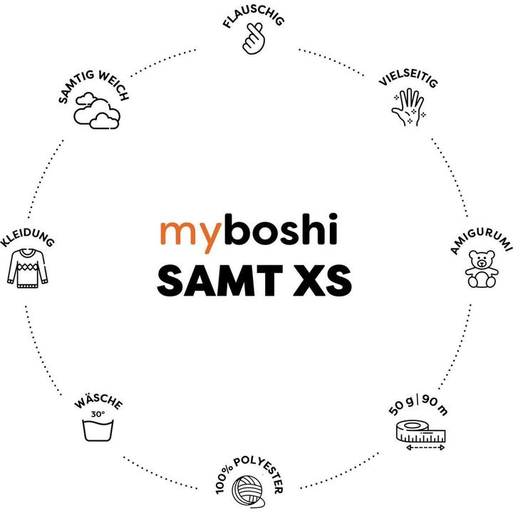 Produktbild Myboshi Wolle Chenille Samt, Beere (90 m)