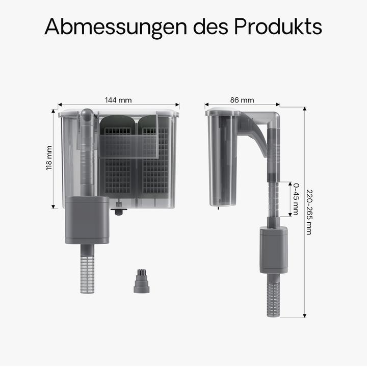 Actual product image SunSun HBL-302 Hang on Filter 350l/h up to 20l Aquarium (20 l, Fresh water, Salt water)