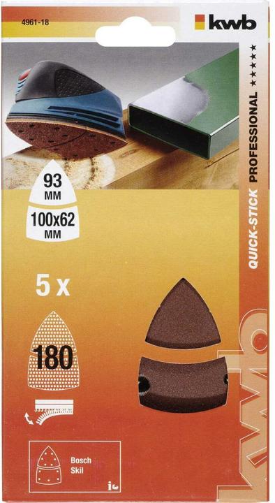 Produktbild kwb Klett-Haftscheiben Psm160A K180 /5Stück (180)