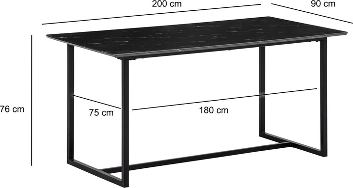 Image du produit Wohnling 200x90x76 (200 x 90 x 76 cm)