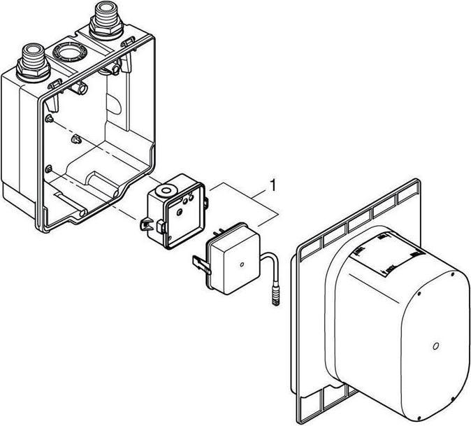 Actual product image Grohe Eurosmart CE UP installation box