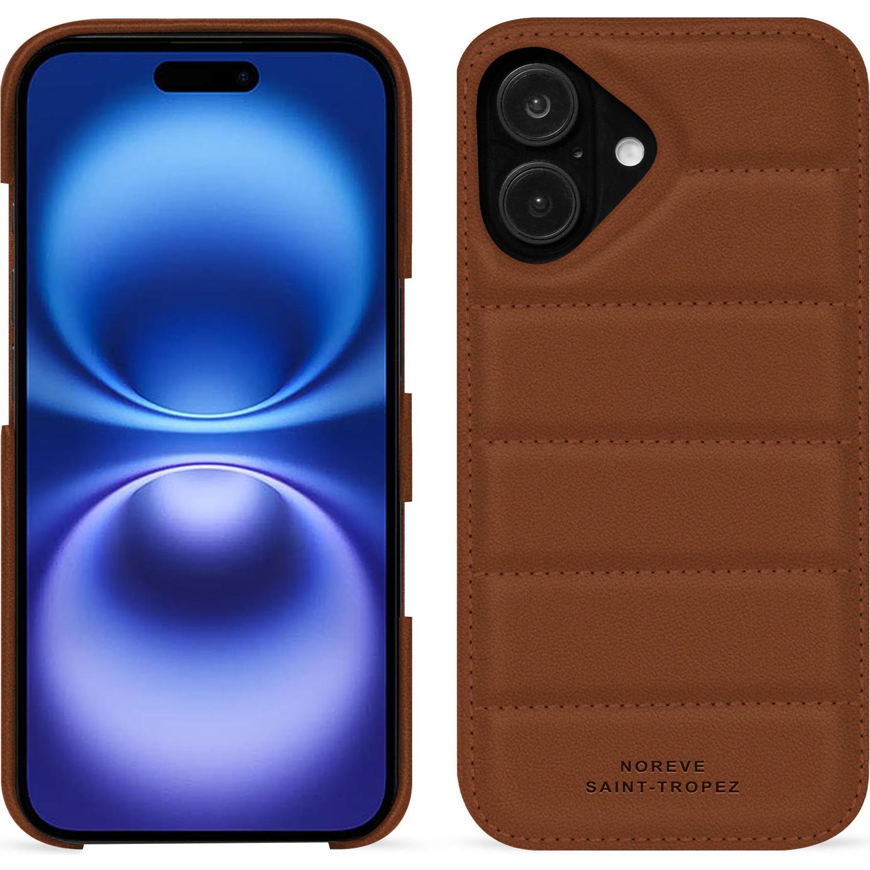 Thumbnail - Noreve Lederschutzhülle (Apple iPhone 16), Smartphone Hülle, Braun