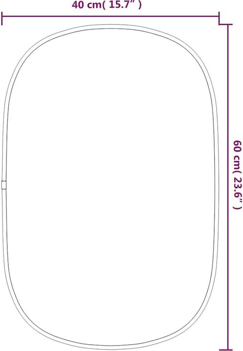 Immagine prodotto vidaXL Wandspiegel (60 x 40 cm)