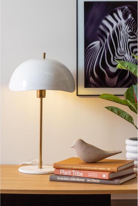 Actual product image Leitmotiv - Tafellamp Waved Dome - Wit (E27)