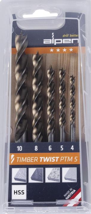 Alpen Cassette TIMBER TWIST PTM (10 millimetres, 6 millimetres, 4 millimetres, 8 millimetres, 5 millimetres)