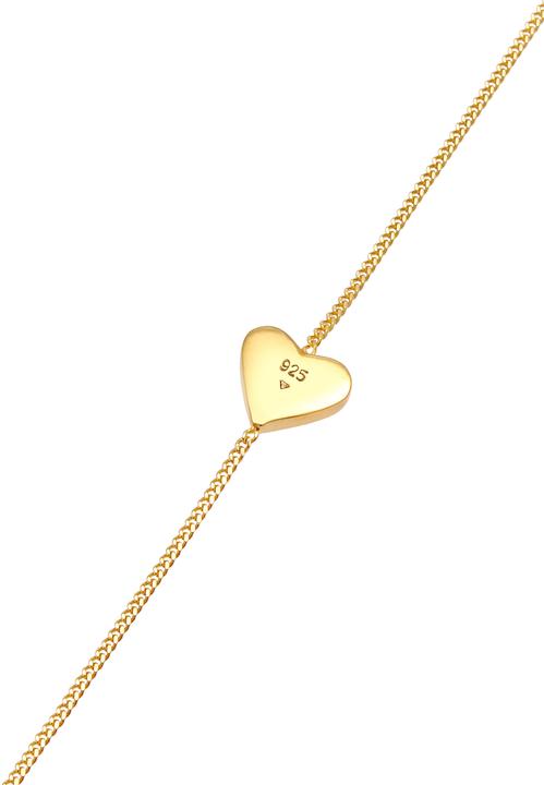 Immagine prodotto Elli Bracciale Cuore Amore San Valentino Argento 925 Placcato oro (16 cm, Argento 925 placcato oro, Nessuna pietra, Smalto)