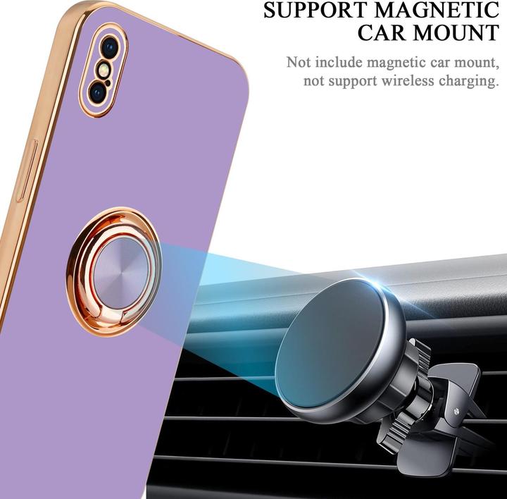 Actual product image Cadorabo Case for Apple iPhone XS MAX in TPU with camera protection and ring LM089 Style (Apple iPhone XS Max)