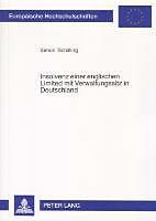 Produktbild Insolvenz einer englischen Limited mit Verwaltungssitz in Deutschland (Deutsch, Simon Schilling, 2006)