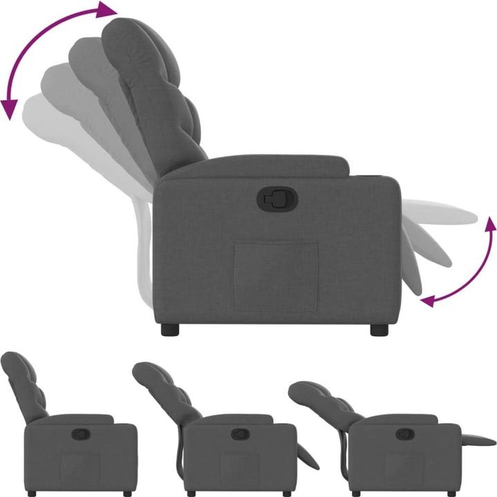Immagine prodotto vidaXL Relaxsessel Dunkelgrau Stoff,Farbe: Dunkelgrau,Material