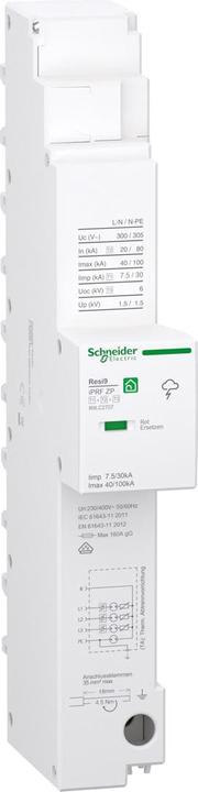 Schneider Electric Combination arrestor ZP T1 T2 T3 R9LC2707 7,5kA TT/TNS comp.type 3PN