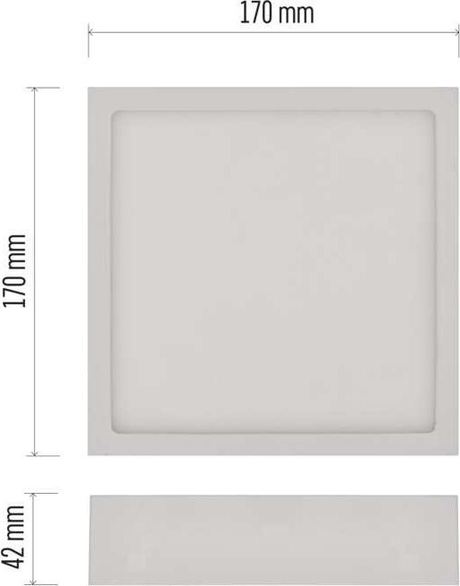 Actual product image Emos Surface-mounted LED light NEXXO, square, white, 12.5W, with CCT change (1100 lm)