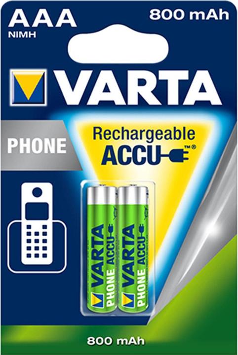 Varta Recharger le téléphone d'Accu (2 pcs, AAA, 800 mAh)