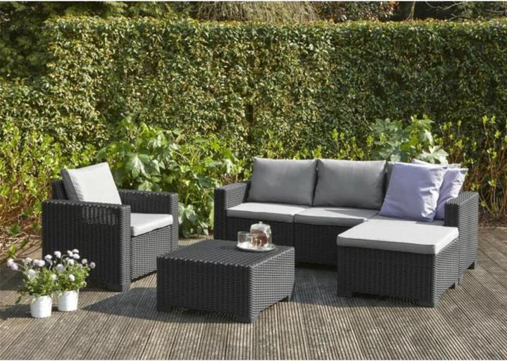 Produktbild Allibert Loungeset Moorea anthrazit, Material: Polypropylen (PP), Set