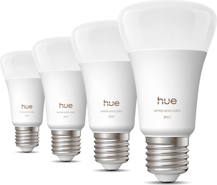 Immagine prodotto Philips Hue Hue A60 - E27 pre - 810 - 4-pak (E27, 810 lm, 4x)