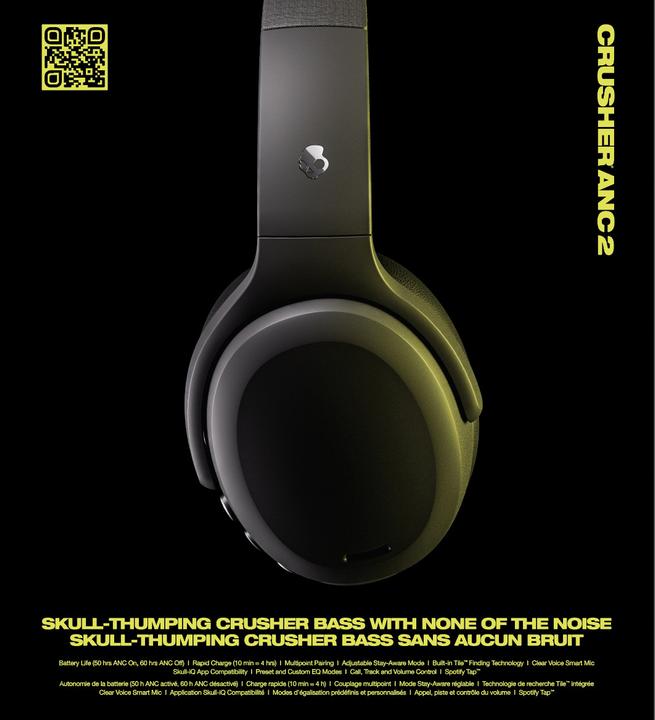 Image du produit Skullcandy Crusher 2 (ANC, 50 h, Sans fil, Filaire)