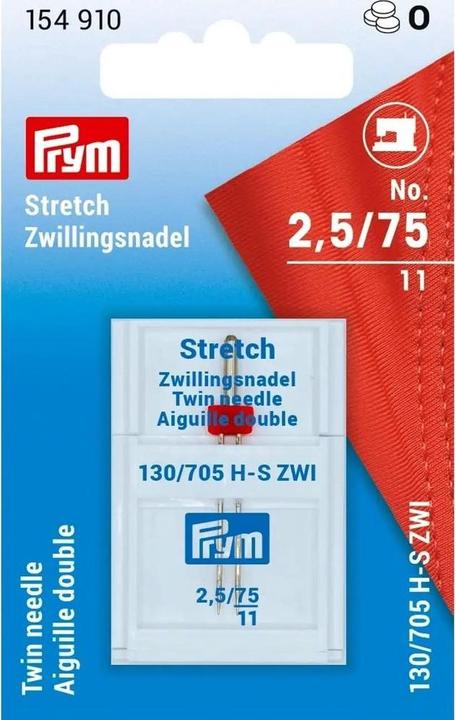 Actual product image Prym Sewing machine needle stretch no. 75 double, 1 piece