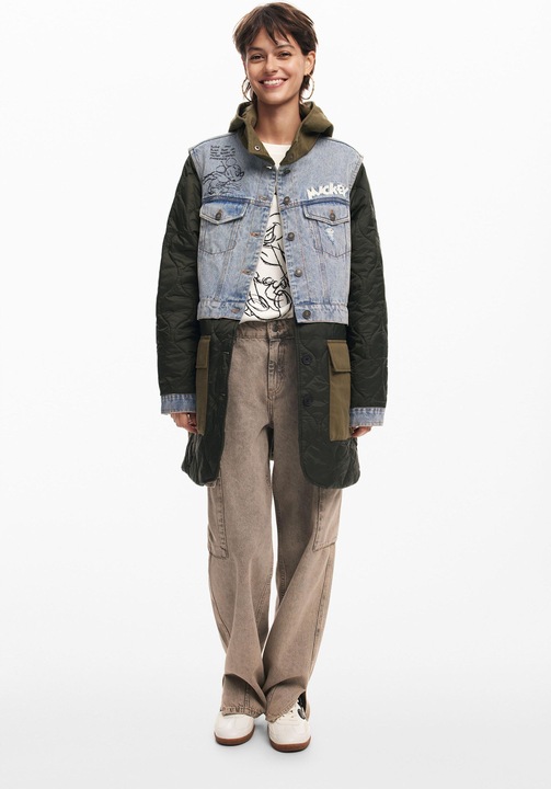 Actual product image Desigual waterproof jacket desigua budapest mickey (L)