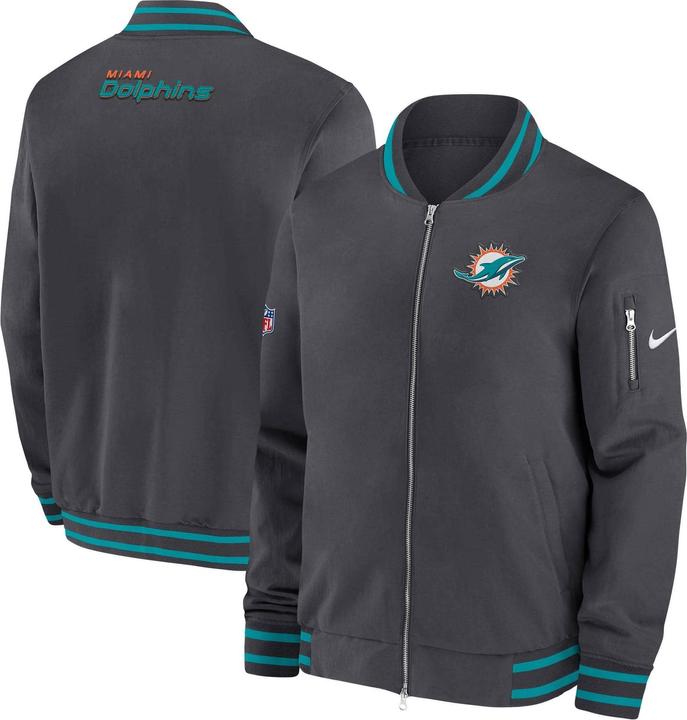 Nike Miami Dolphins Coach Bomber Jacket L