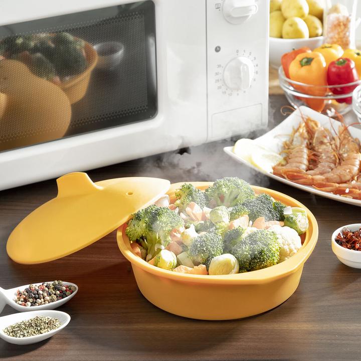 Actual product image InnovaGoods Steamer for the microwave - Orange (Plastic)