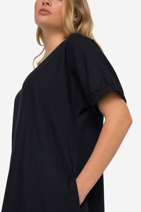 Produktbild Laurasøn Leinenmix-Kleid, Rundhals, elastische Halbarm-Abschlüsse (XL)