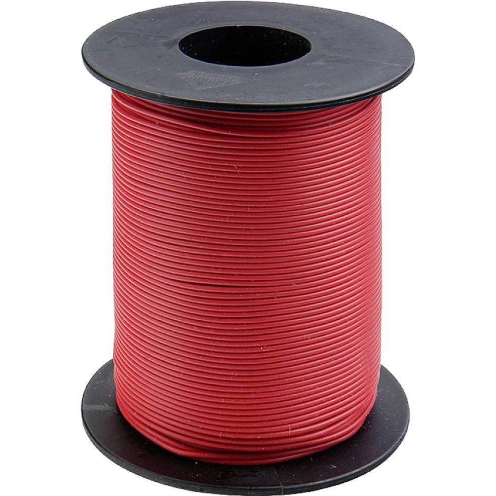 Donau, Kabelleitung, KUPFERSCHALT-LITZE 0,25 / 25m rot SPULE (25 m)