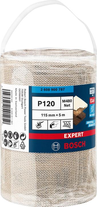 Image du produit Bosch Professional Zubehör Rouleau abrasif Expert M480, 115 mm, 5 m, G 120 (120)