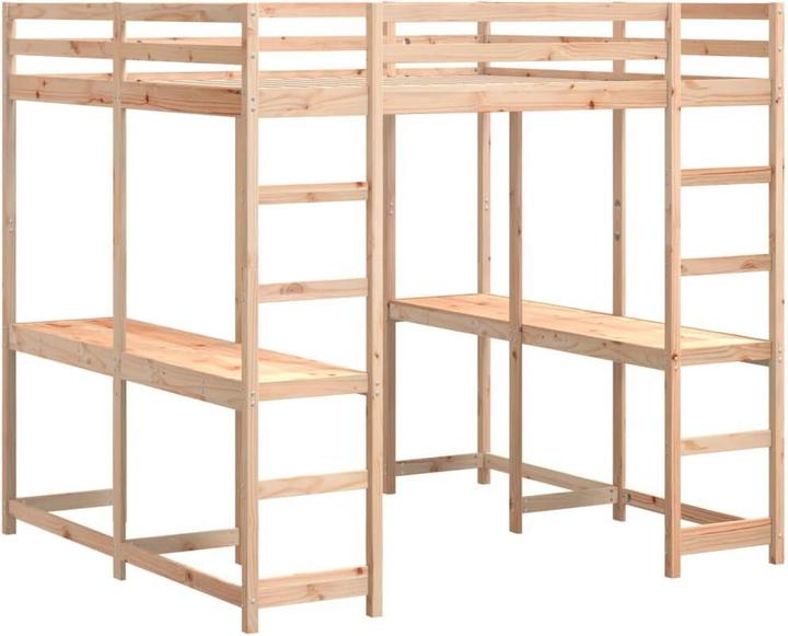 Produktbild vidaXL Hochbett mit Schreibtisch & Leiter (140 x 200 cm)