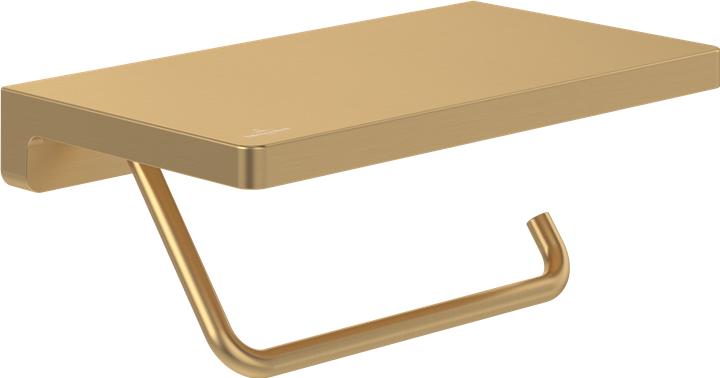 Actual product image Villeroy & Boch Elements - Striking toilet roll holder with shelf, 200 x 110 x 79 mm