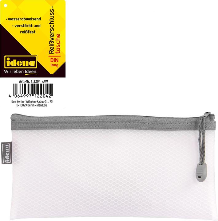 Image du produit Idena Pochette zippée DL Mesh blanc (DL, 1x)