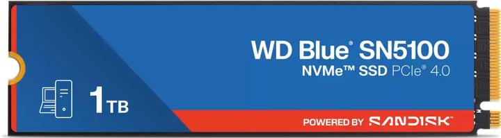 Image du produit WD Blue SN5100 powered by SANDISK (1000 Go, M.2, M.2 2280)