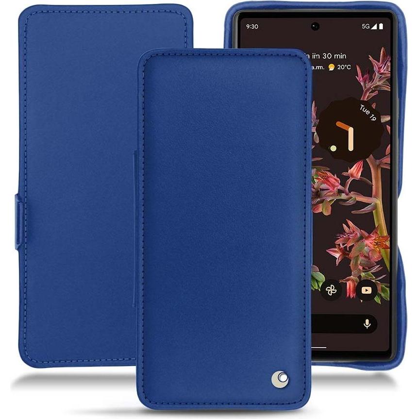 Noreve Lederschutzhülle horizontal (Google Pixel 6), Smartphone Hülle, Blau