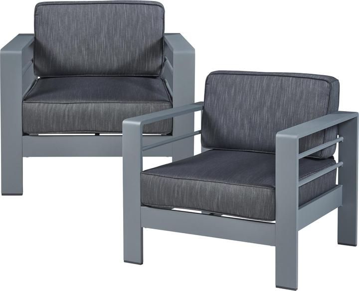 Actual product image Casa.Pro Outdoor armchair set with table Avise 3-piece aluminium