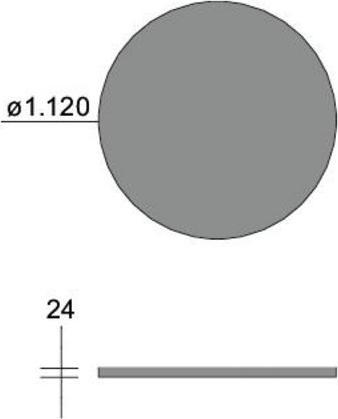 Actual product image Brumberg SILENTIUM Acoustic element Ø 1200 mm, for profile height 35 mm, textured surface (1 pcs.)
