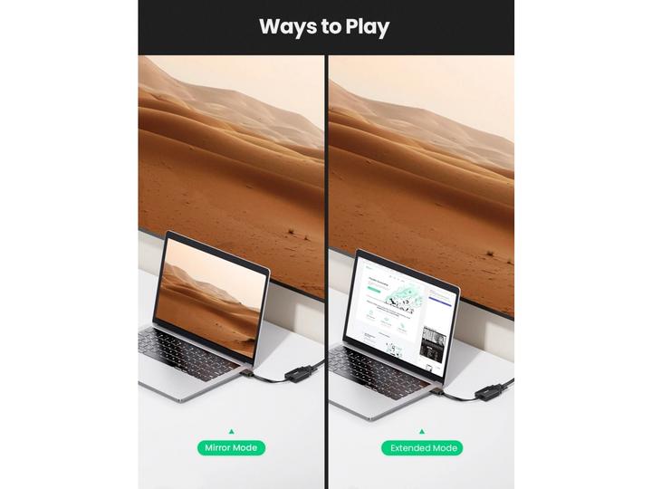 Image du produit Ugreen Adaptateur HDMI vers VGA Convertisseur avec support audio 1080P (HDMI, 16 cm)