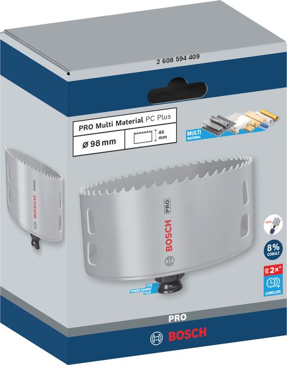 Immagine prodotto Bosch Professional Zubehör Sega a tazza PRO Multi Material PC Plus, 98 mm (98 millimetri)