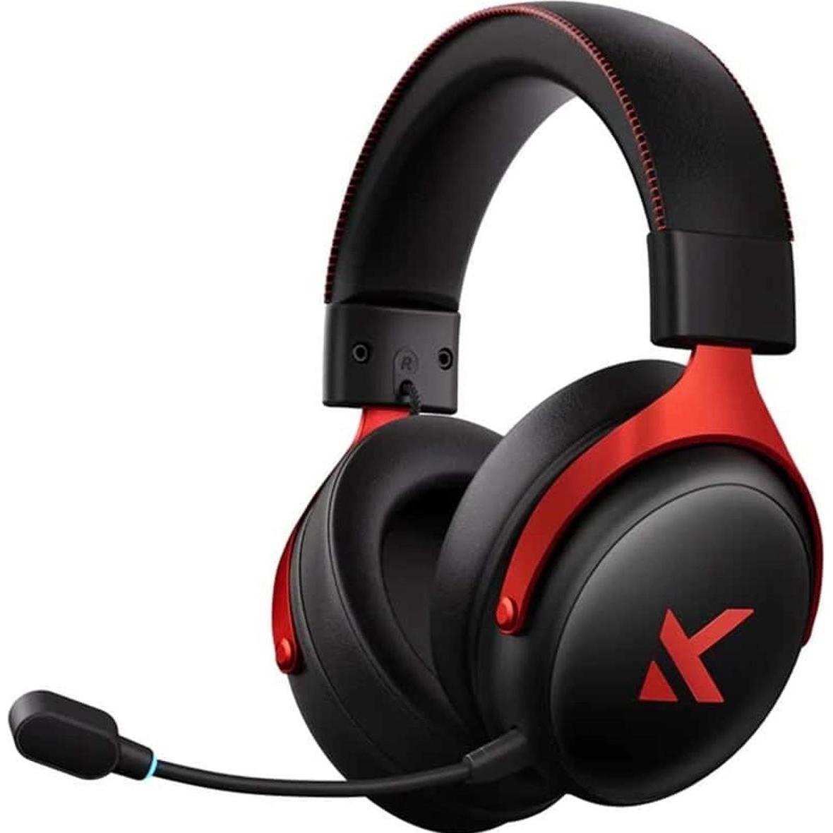 Mchose Cuffie da Gaming Senza Filo V9 Pro (Senza fili), Cuffie da gaming, Nero, Rosso