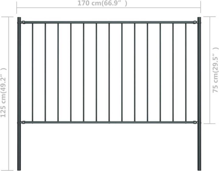 Produktbild vidaXL Zaunpanel