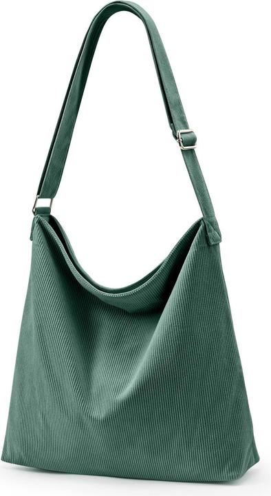 Produktbild Only-Bags.Store Kordtasche Umhängetasche mit Reissverschluss Wasserdichter Shopper Grosse Kord-Umhängetasche