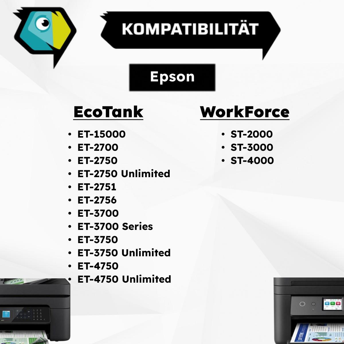 Thumbnail - Inkadoo, Druckerpatrone, Druckerpatronen kompatibel zu Epson C13T03R140 / 102 Tintenpatrone, schwarz Schwarz (BK)