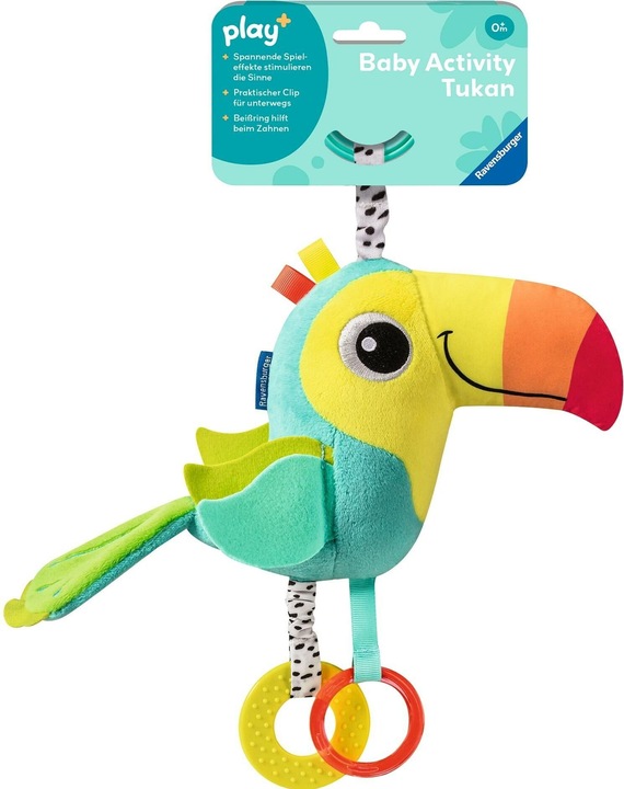 Actual product image Ravensburger 12034048 Play+ Baby activity toucan - toy from 0 months, pram toy