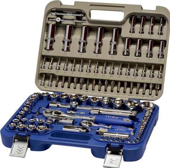 Actual product image Irimo 1/4" and 1/2" socket spanner set, 108 pieces