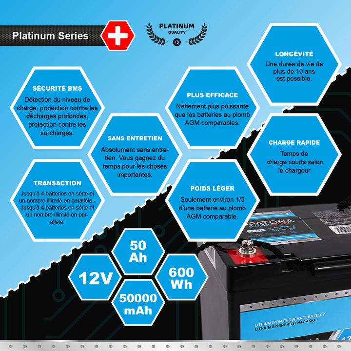 Immagine prodotto Patona Batteria al platino (12 V, 50 Ah)