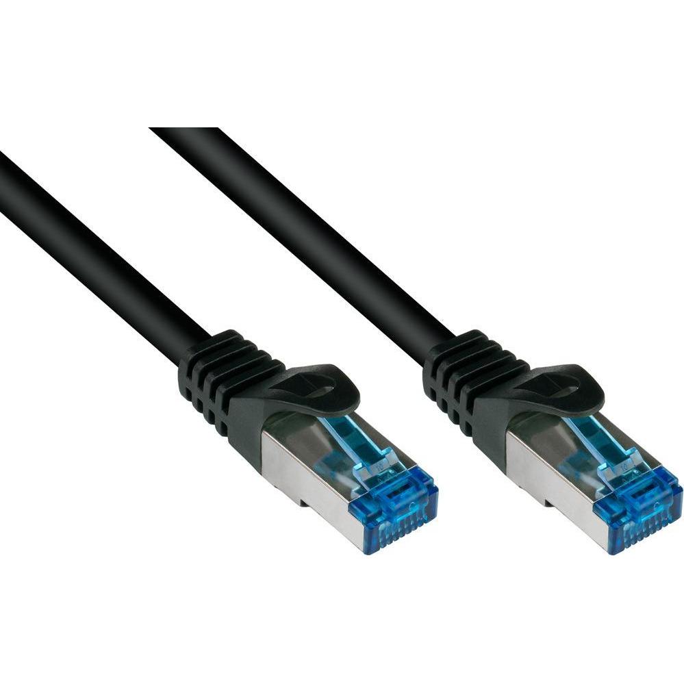 Good Connections Alcasa 8060-SF003S Netzwerkkabel 0,25 m Cat6a S/FTP (S-STP) Schwarz (S/FTP, CAT6a, 0.25 m), Netzwerkkab...