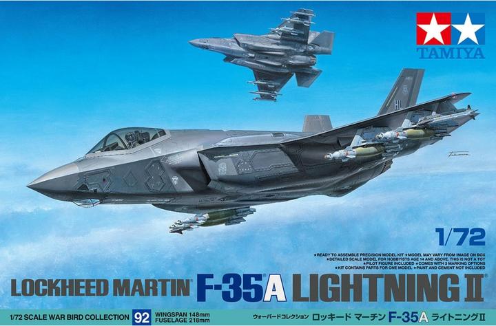 Actual product image Tamiya 1:72 I/T F-35A Lightning II